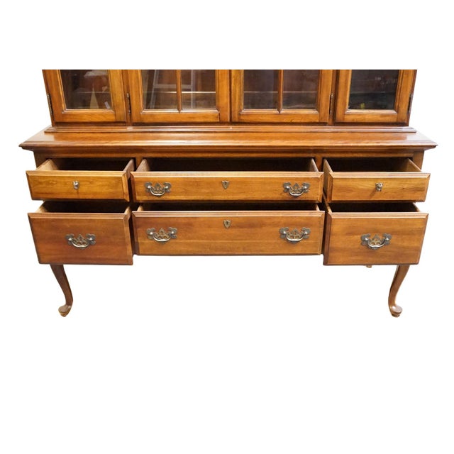 Mount Vernon Furniture Co. Solid Cherry Traditional Style 62" Buffet W. China Cabinet 100-560 For Sale In Kansas City - Image 6 of 13