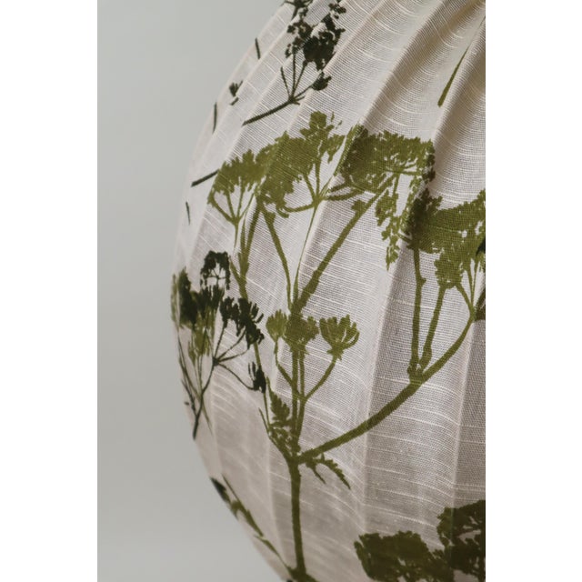 Swedish Balloon Lamp in Fabric with Floral Motifs, 1960s, in Very Good conditions. Designed 1960 to 1969 Up to 250V...