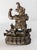 17th or 18th Century Chinese Sino-Tibetan Gilt Bronze Buddhist Makala Faced Deity Figure For Sale - Image 9 of 18