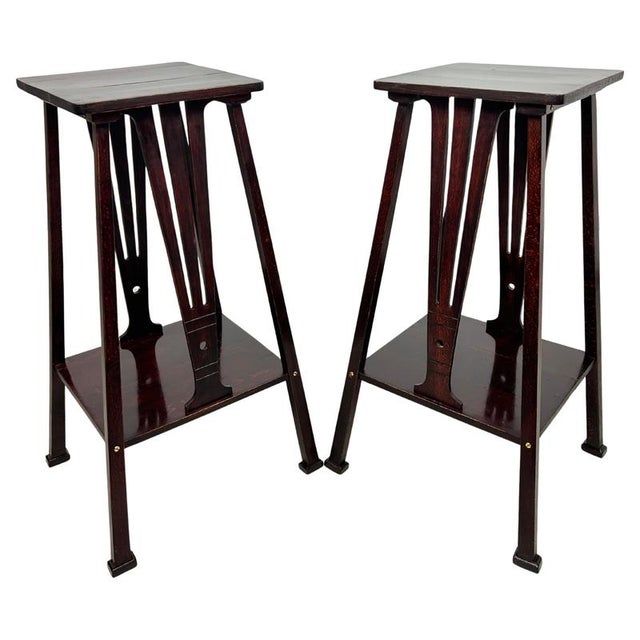 Secession No.9533 Plant Stands attributed to Marcel Kammerer for Thonet, 1890s, Set of 2 For Sale - Image 13 of 13