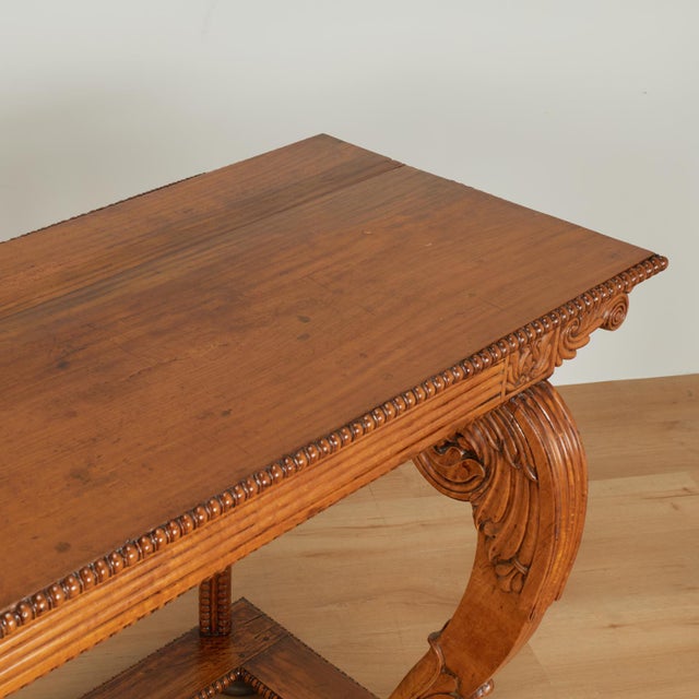 Brown Antique Anglo Indian Teak Console Table For Sale - Image 8 of 16