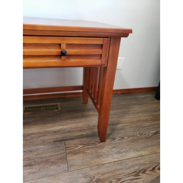 1980s Qw Amish Jd Mission Desk - Handcrafted Mission Style For Sale - Image 4 of 11