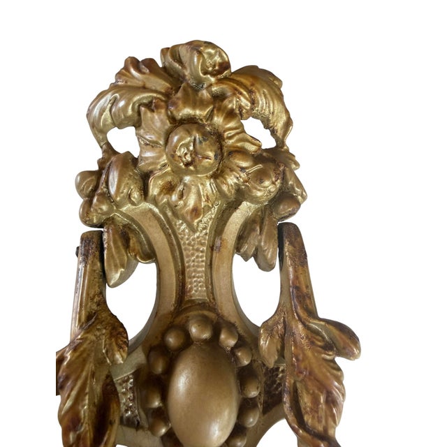 Antique Original Patina Ornate Door Knocker For Sale - Image 9 of 9
