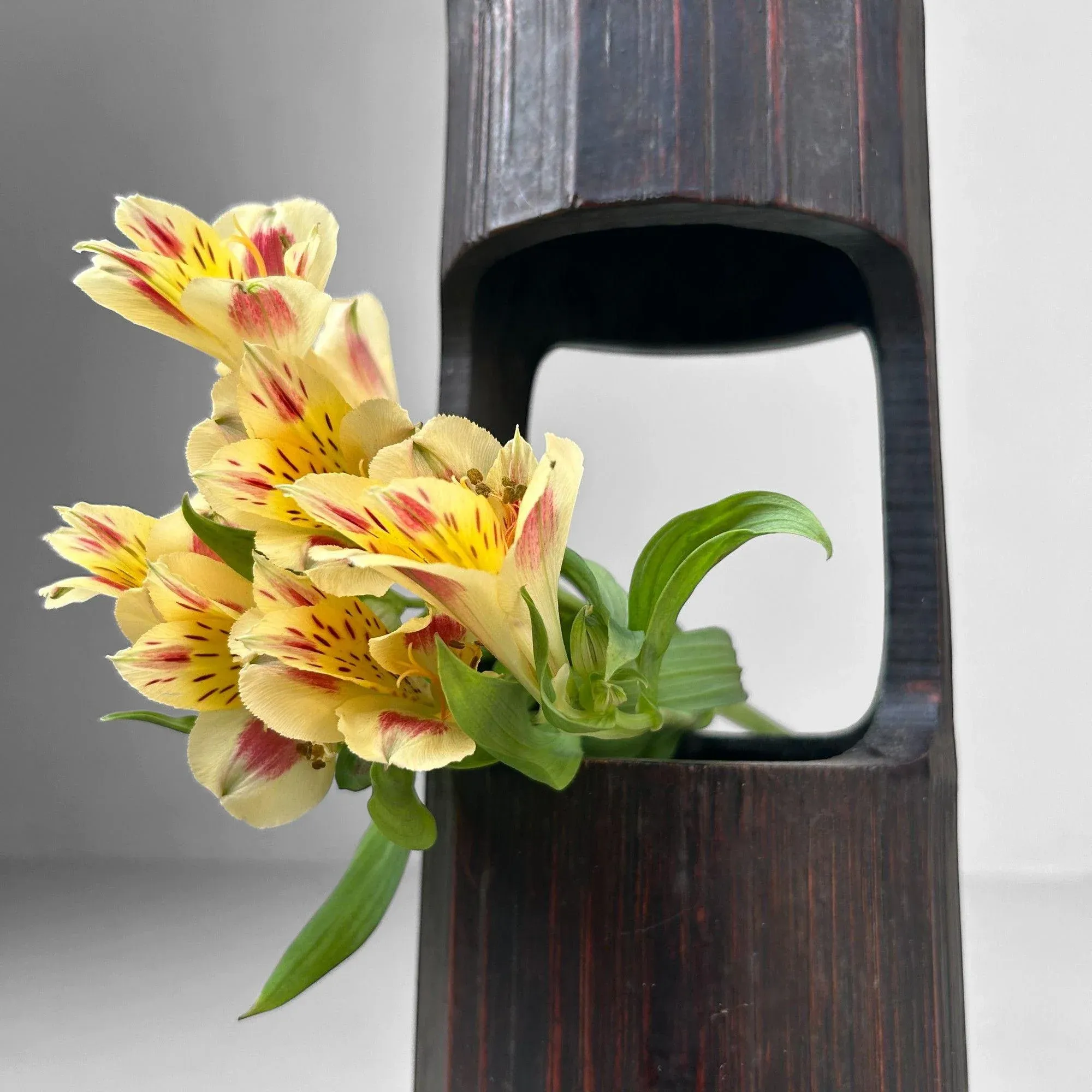 Mid-Century Japanese Bamboo Ikebana Vase, 1950s | Chairish