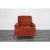 Vintage pair of upholstered club chairs These chairs are upholstered in a red chenille textile with diamond pattern...