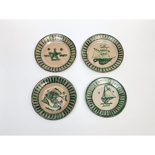 Vietri Plates from Fabbrica Ceramica Avallone, 1930s, Set of 4 For Sale - Image 15 of 15
