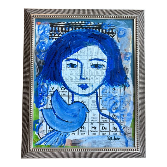 2025 Ruth Arenz Original Fauvist Postmodern Abstract Portrait, Framed For Sale