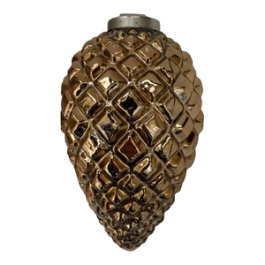 1990s Large Glass Pine Cone Ornament