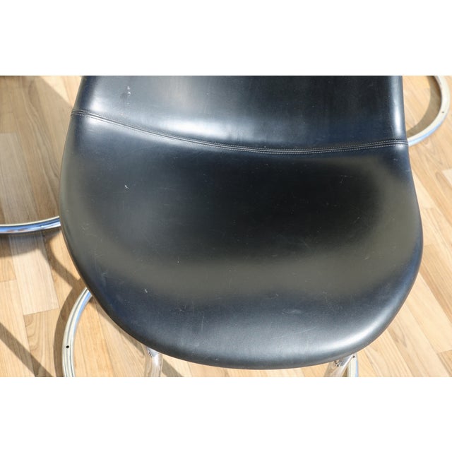 Set of Six “Maia” Dining Chairs by Giotto Stoppino for Bernini, Italy, 1960s – Chrome & Leather For Sale - Image 10 of 18