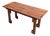 Late 20th Century Reclaimed Oak Wood Japanese Style Coffee Table For Sale