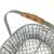 Metal 90s Artisan Silver Tone Zinc Top Handle Egg Basket For Sale - Image 7 of 13