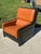 Vintage Roche Bobois Leather Chair & Ottoman For Sale - Image 10 of 11