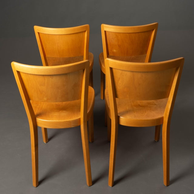 1920s Chairs with Matching Table by Max Ernst Hafeli for Horgen-Glarus, 1920s, Set of 5 For Sale - Image 5 of 18