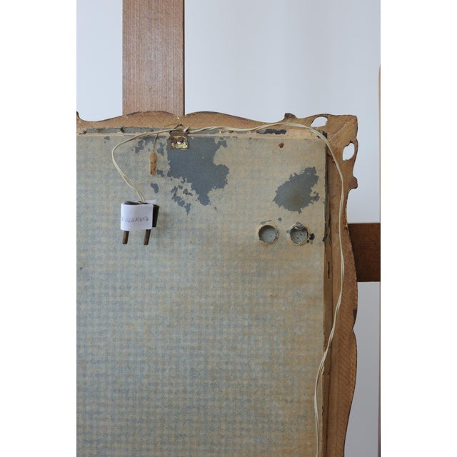 Beige Printed Glass Panel of the Madonna in Prayer, 1950s For Sale - Image 8 of 9