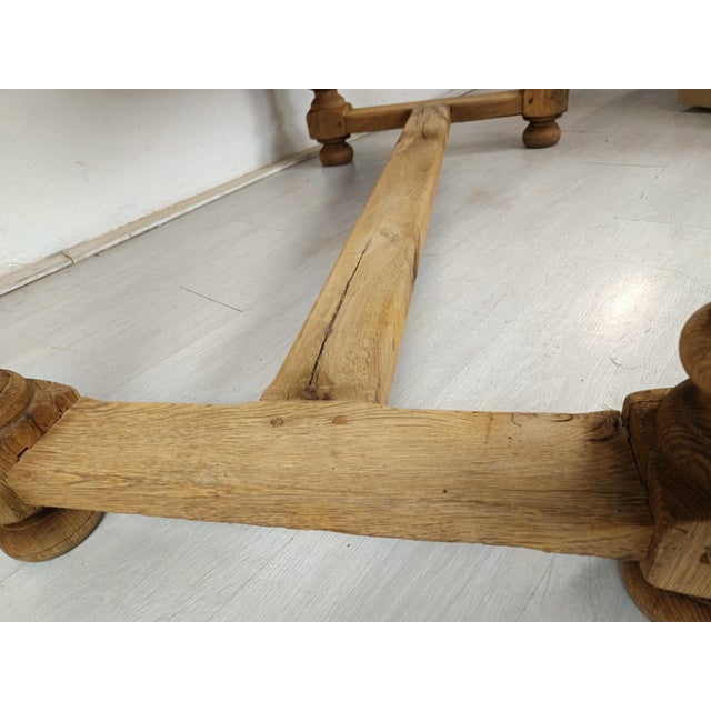 Farmhouse Table in Oak For Sale - Image 9 of 18