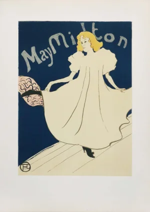 1946 Swiss Poster, May Milton, Toulouse Lautrec, Les Editions Holbein