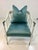 Caracole Modern Caracole Blue Silk Finesse Chair For Sale - Image 4 of 8