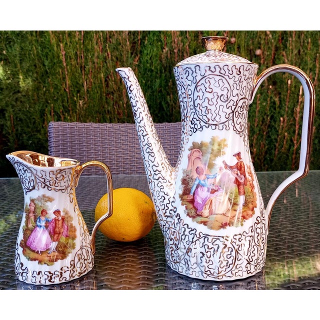 Vintage Teapot and Fragonard Jug, 1930 For Sale - Image 12 of 18
