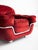 Red Space Age Italian Chrome and Velvet Lounge Chair For Sale - Image 8 of 11