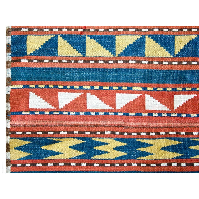 Early 20th Century Persian Jajim Rug For Sale - Image 10 of 14