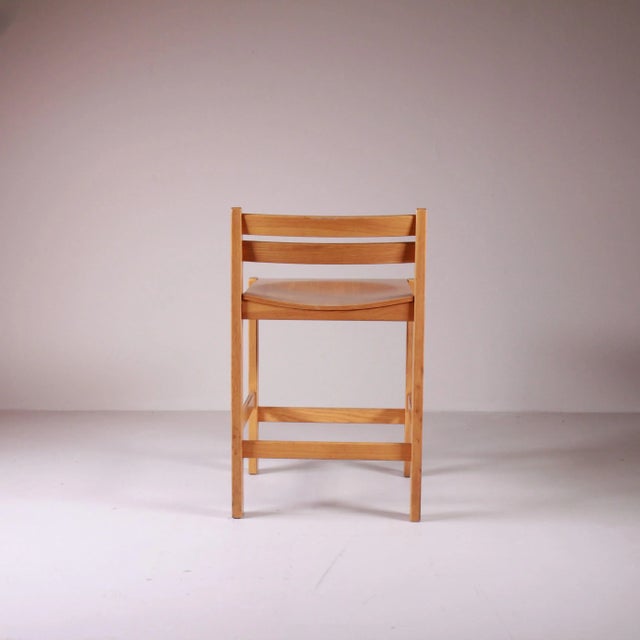 Brown Vintage Italian Stools, 1960, Set of 4 For Sale - Image 8 of 12