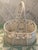 Victorian Wicker White Large Basket With Scrolls.1860-1900 Handmade For Sale - Image 11 of 12