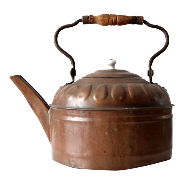 Antique Copper Tea Kettle For Sale
