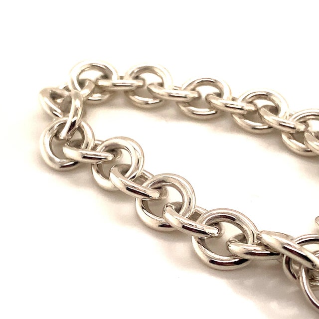 1990s Tiffany & Co Estate Sterling Silver Bracelet 7 Inches 34.2 Grams For Sale - Image 9 of 12