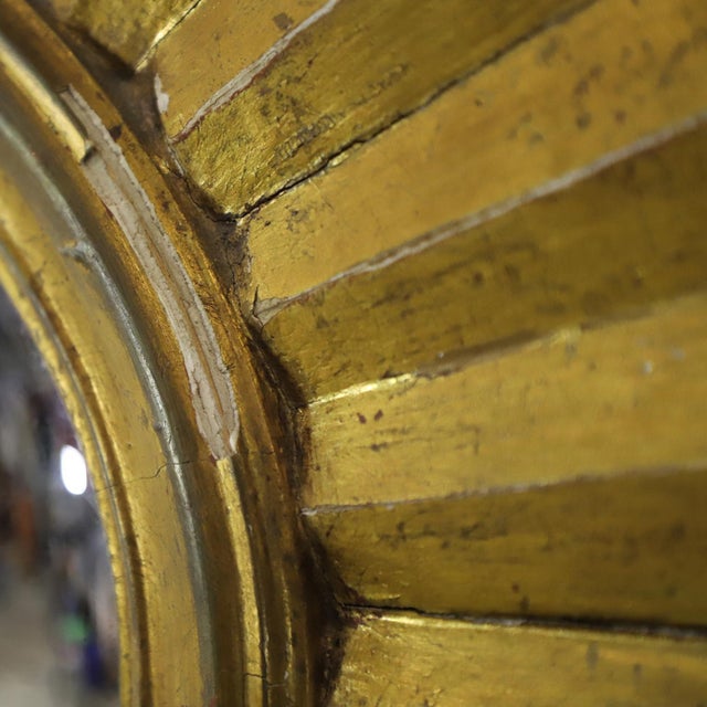 19th Century Big Size Gold Leaf Sunburst Mirror For Sale - Image 10 of 17