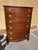 Brown 20th Century Federal Style Mahogany Serpentine Front 6 Drawer Inlaid Tall Chest. For Sale - Image 8 of 9