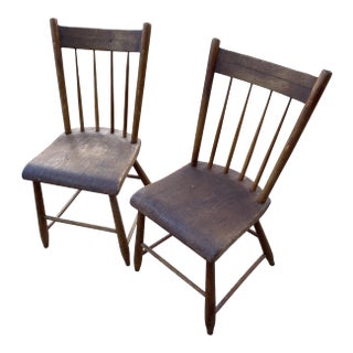 Vintage Americana Wooden Chairs - a Pair For Sale
