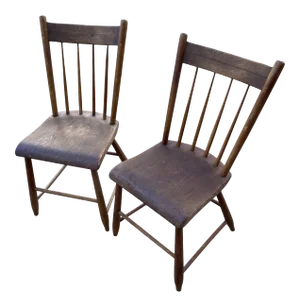 Vintage Americana Wooden Chairs - a Pair