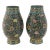 Antique Meiji Era Japanese Cloisonne Enamel Vases- a Pair For Sale
