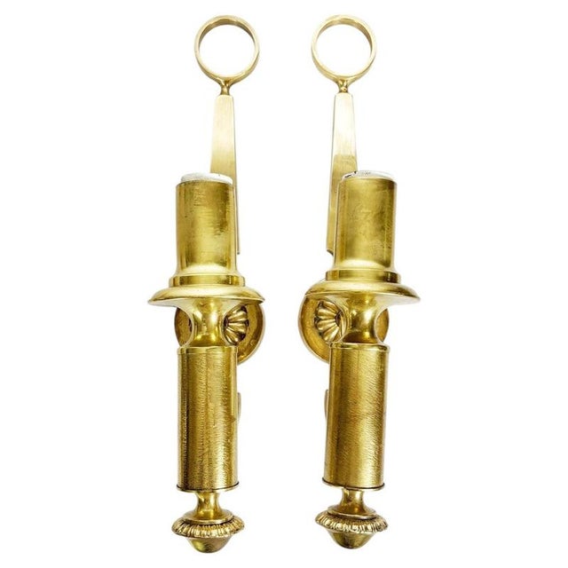 Neoclassical Style Brass Wall Sconces, France, 1960s, Set of 2 For Sale - Image 12 of 12