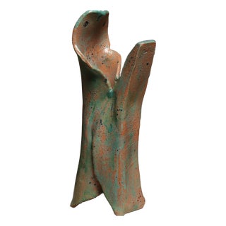 Free-Form Raku-Glazed Studio Pottery Sculpture, 1990s For Sale