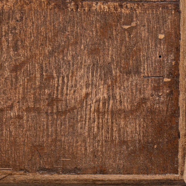 Amber Early 20th Century France Weathered Honey Oak Oak Side Table With Shelf For Sale - Image 8 of 10
