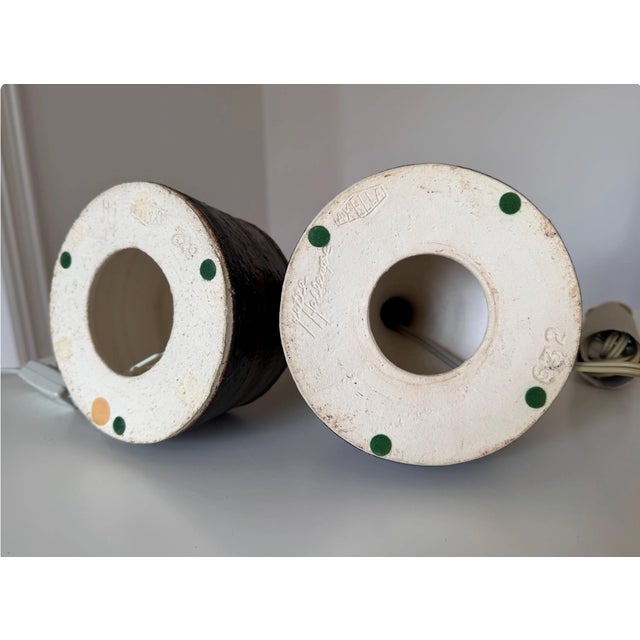 Vintage Stoneware Table Lamps by Jette Hellerøe, 1960s, Set of 2 For Sale - Image 9 of 10
