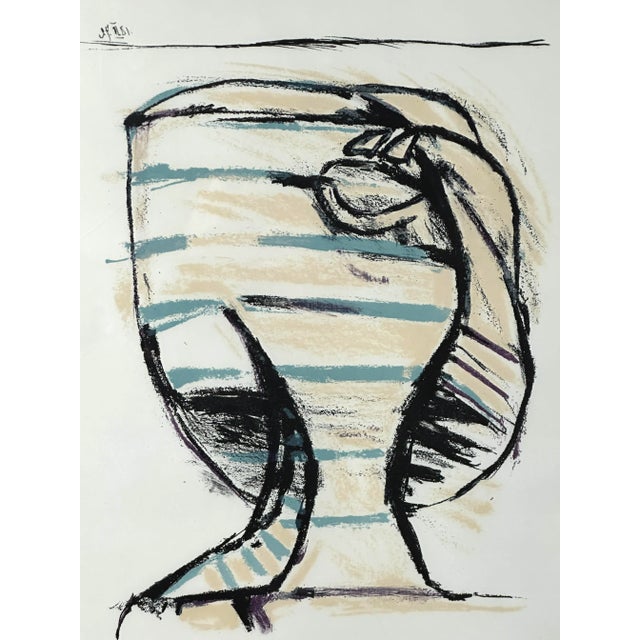 Jürgen Messensee (Austrian, b. 1936) - Infantin Color Lithograph, Signed (1972, Framed). framed in a weathered grey tone...