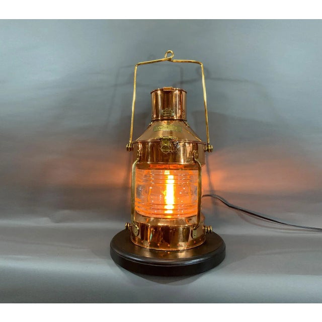 Early 20th Century Copper Ship’s Anchor Lantern by British Maker For Sale - Image 5 of 12