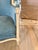 Blue 1940s French Louis XVI Style Painted Bergere Armchair For Sale - Image 8 of 11
