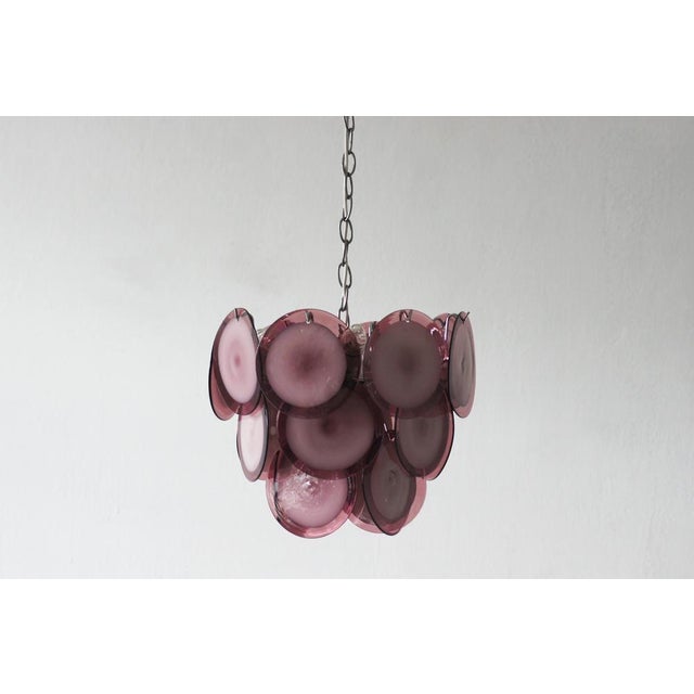 Murano Glass Discs Chandelier from AV Mazzega, 1970s For Sale - Image 9 of 9
