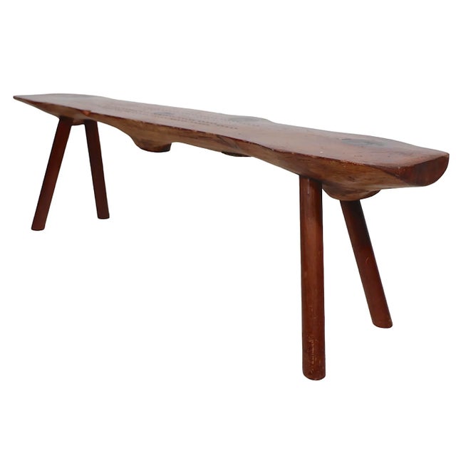 Hard to find Mid Century free edge coffee table in the style of classic Nakashima, Powell, Sheldon pieces, this example is...
