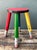Vintage Multicolor Pencil Stool For Sale In West Palm - Image 6 of 11