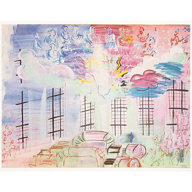 Paper 1970 After Raoul Dufy "Electricité", Full-Color Parisian Print For Sale - Image 7 of 7