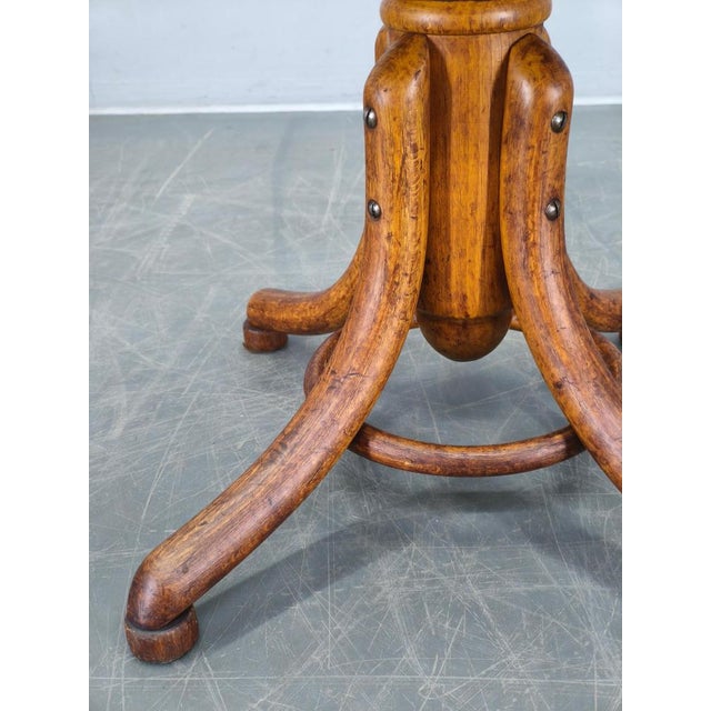 Thonet Bentwood Swivel Piano Stool from Thonet, Former Czechoslovakia, 1930s For Sale - Image 4 of 12