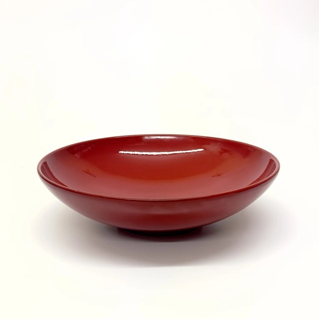 Oversized Red Ceramic Serving Bowl by Waechtersbach Germany For Sale In Miami - Image 6 of 9