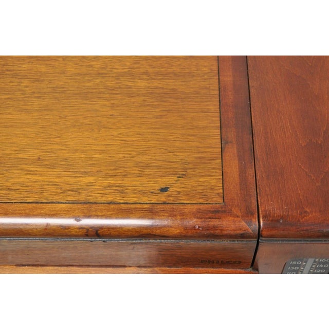 Antique Philco Tube Radio Table Record Player Mahogany Case Model 46-1203 For Sale - Image 12 of 18