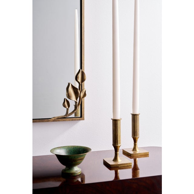 Gold Brilliant Gold Graceful Leaf Mirror Wall Mirror For Sale - Image 8 of 10