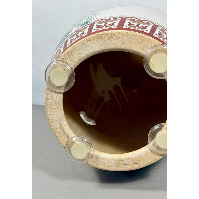 Large Vintage Chinese Famille Rose Porcelain Garden Stool - Hand-Painted Birds & Peonies For Sale - Image 9 of 17