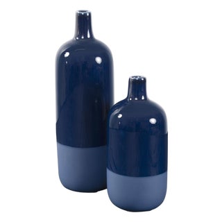 Delft Blue Vase Set of 2 For Sale